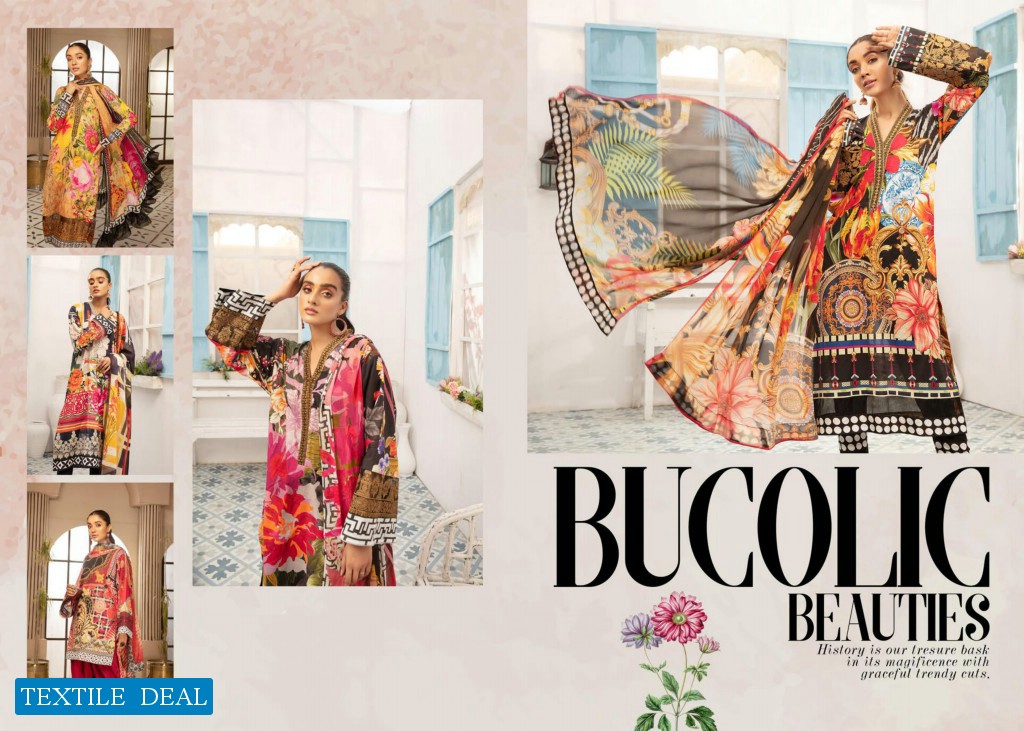 Johra Satrangi Wholesale Embroidered Digital Printed Lawn Pakistani Dress