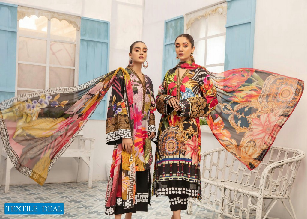 Johra Satrangi Wholesale Embroidered Digital Printed Lawn Pakistani Dress