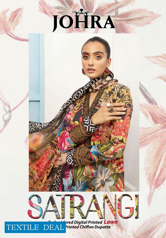Johra Satrangi Wholesale Embroidered Digital Printed Lawn Pakistani Dress