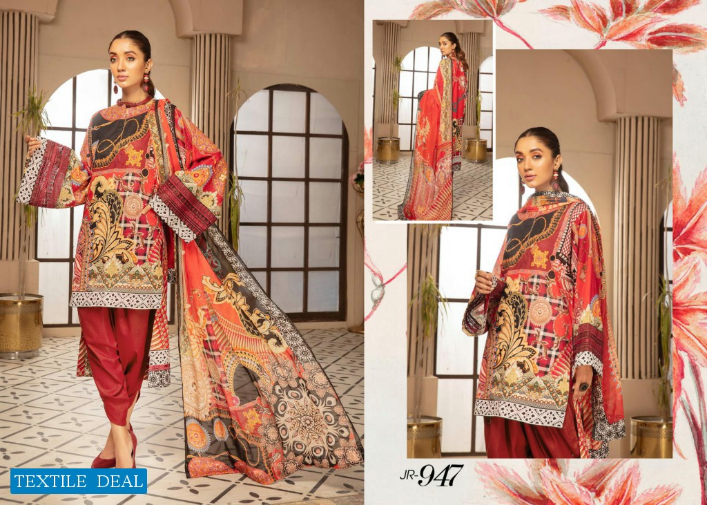 Johra Satrangi Wholesale Embroidered Digital Printed Lawn Pakistani Dress