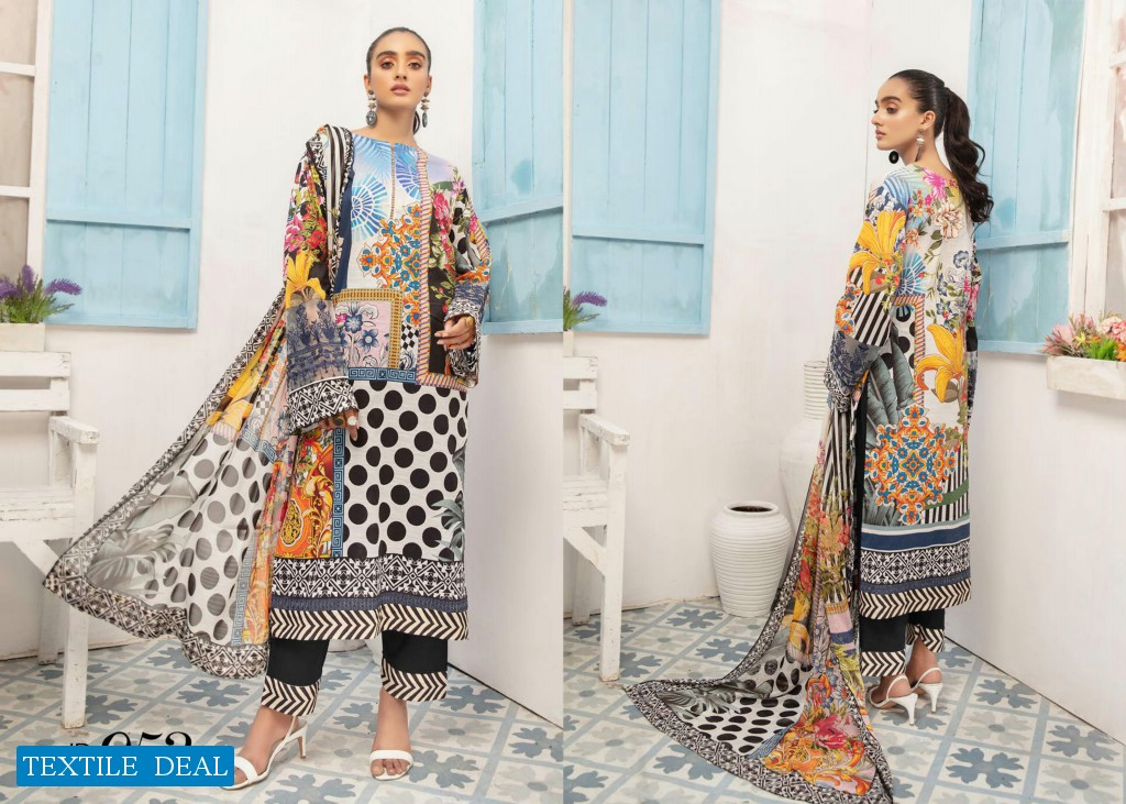 Johra Satrangi Wholesale Embroidered Digital Printed Lawn Pakistani Dress