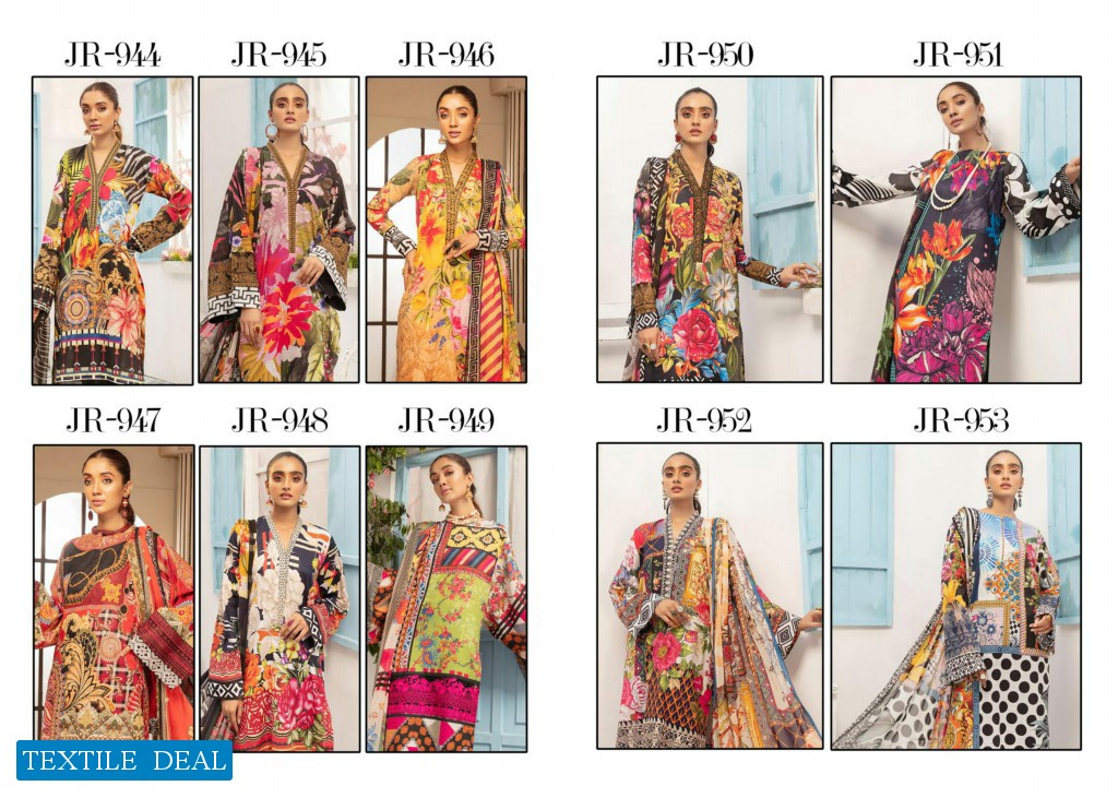 Johra Satrangi Wholesale Embroidered Digital Printed Lawn Pakistani Dress