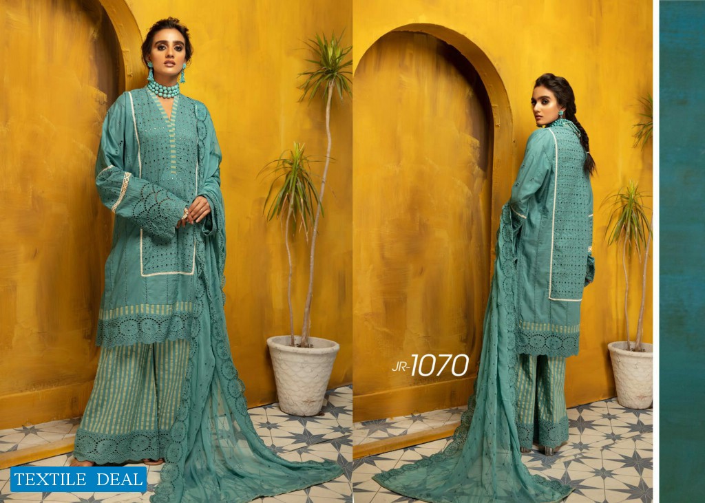 Johra Aniyah Wholesale Schiffle Embroidered Lawn Original Pakistani Dress