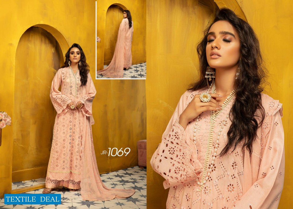 Johra Aniyah Wholesale Schiffle Embroidered Lawn Original Pakistani Dress