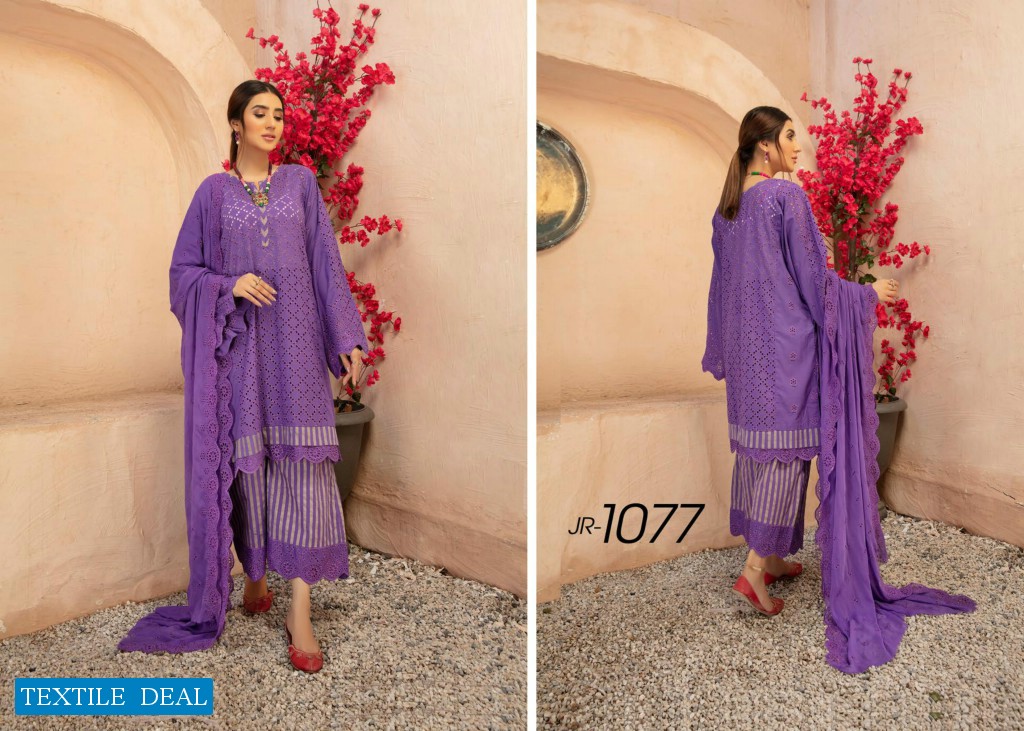 Johra Aniyah Wholesale Schiffle Embroidered Lawn Original Pakistani Dress