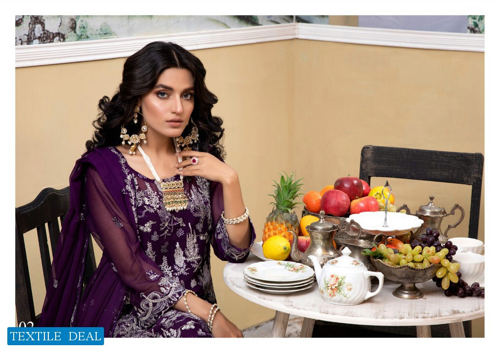 ZS Meraki Embroidered Chiffon Collection Original Pakistani Dress