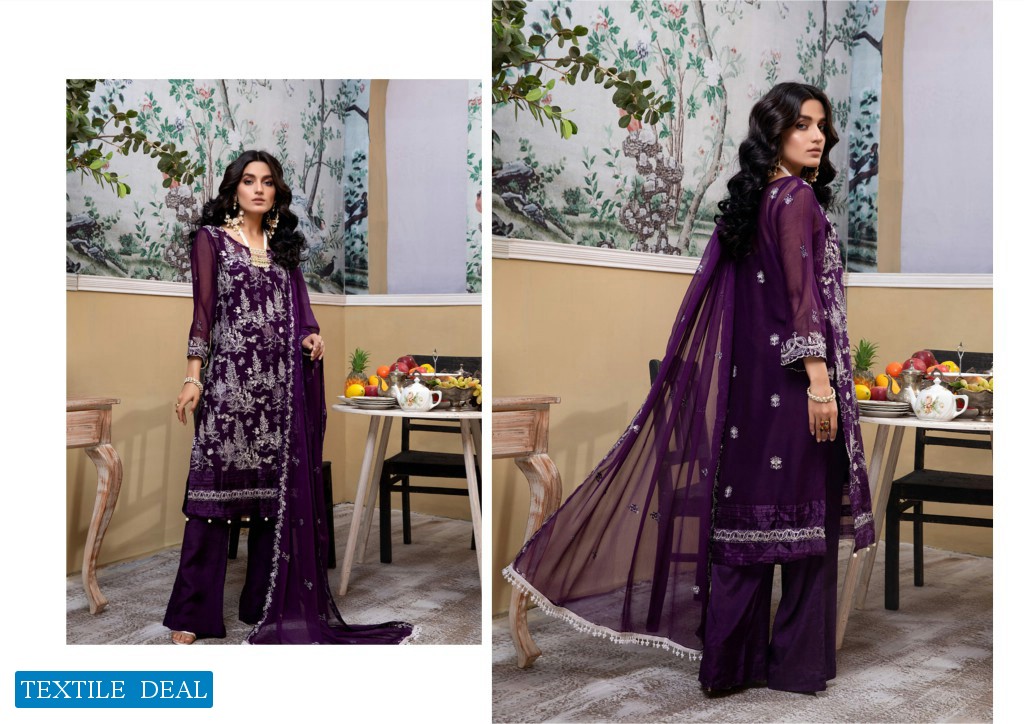 ZS Meraki Embroidered Chiffon Collection Original Pakistani Dress