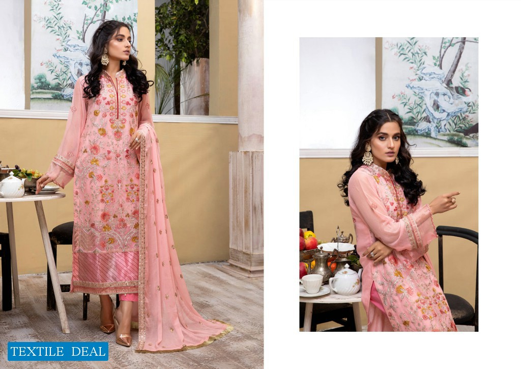 ZS Meraki Embroidered Chiffon Collection Original Pakistani Dress