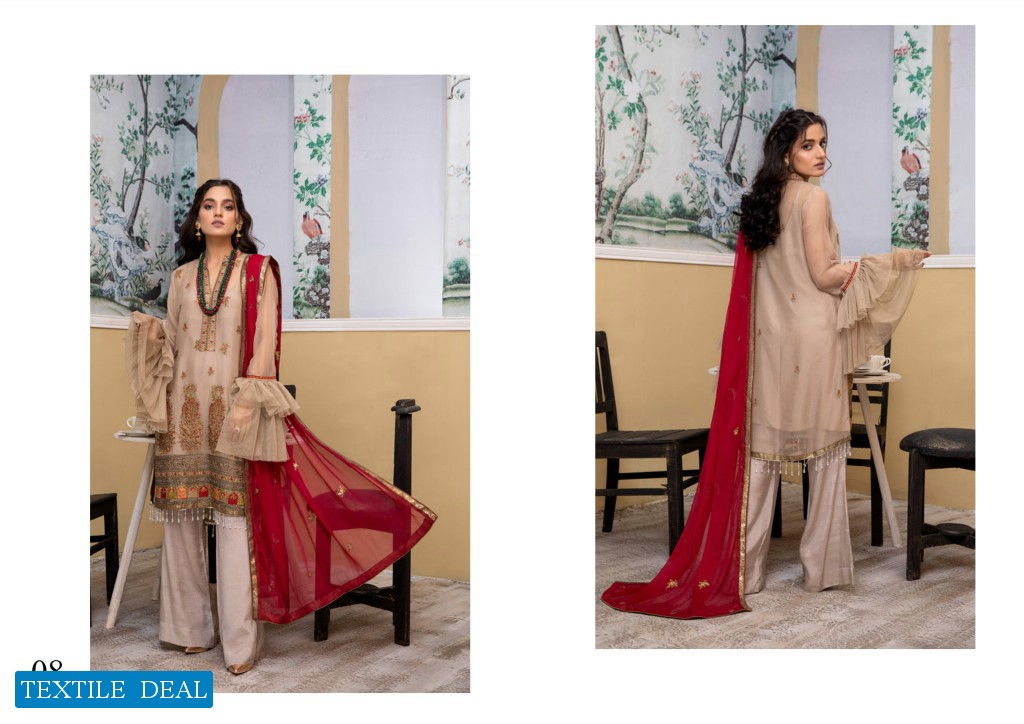 ZS Meraki Embroidered Chiffon Collection Original Pakistani Dress