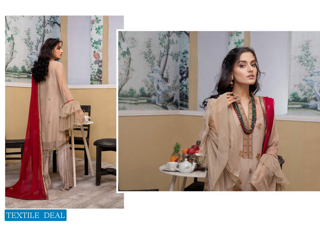 ZS Meraki Embroidered Chiffon Collection Original Pakistani Dress