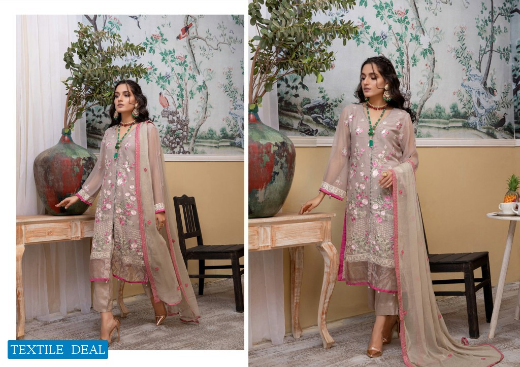 ZS Meraki Embroidered Chiffon Collection Original Pakistani Dress
