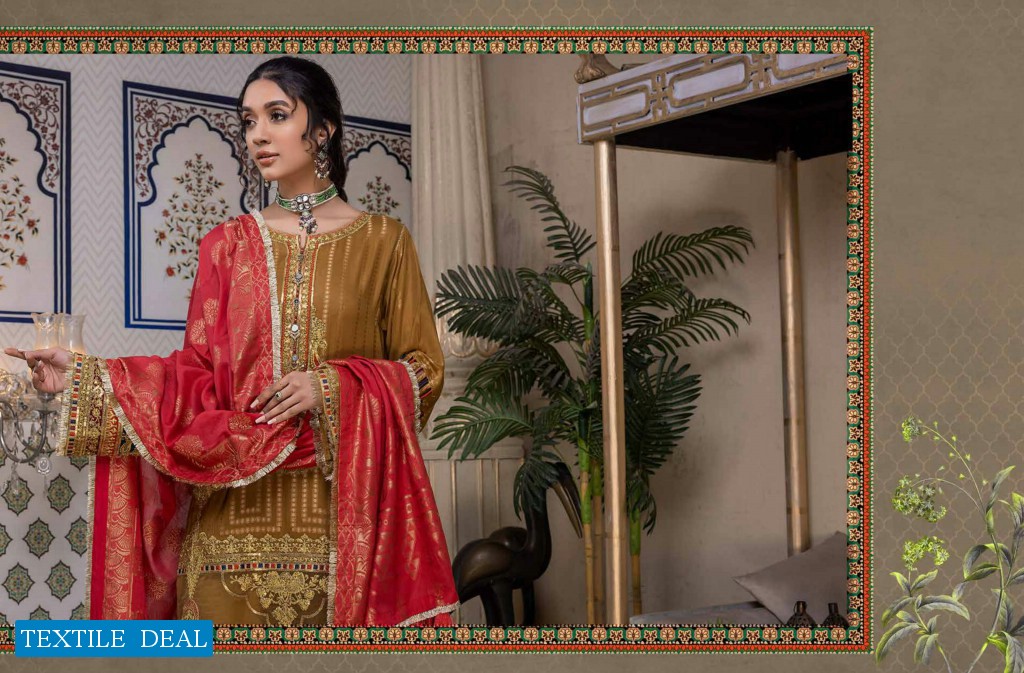 Adan Libas Naqsh Embroidered Jacquard Lawn Pakistani Dress