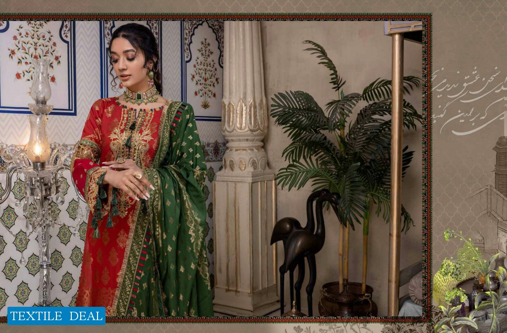 Adan Libas Naqsh Embroidered Jacquard Lawn Pakistani Dress