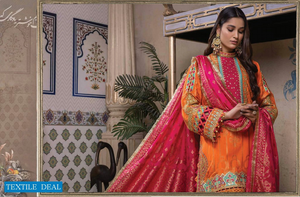 Adan Libas Naqsh Embroidered Jacquard Lawn Pakistani Dress