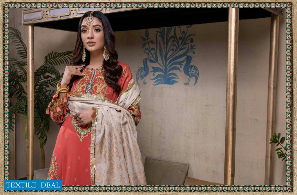 Adan Libas Naqsh Embroidered Jacquard Lawn Pakistani Dress