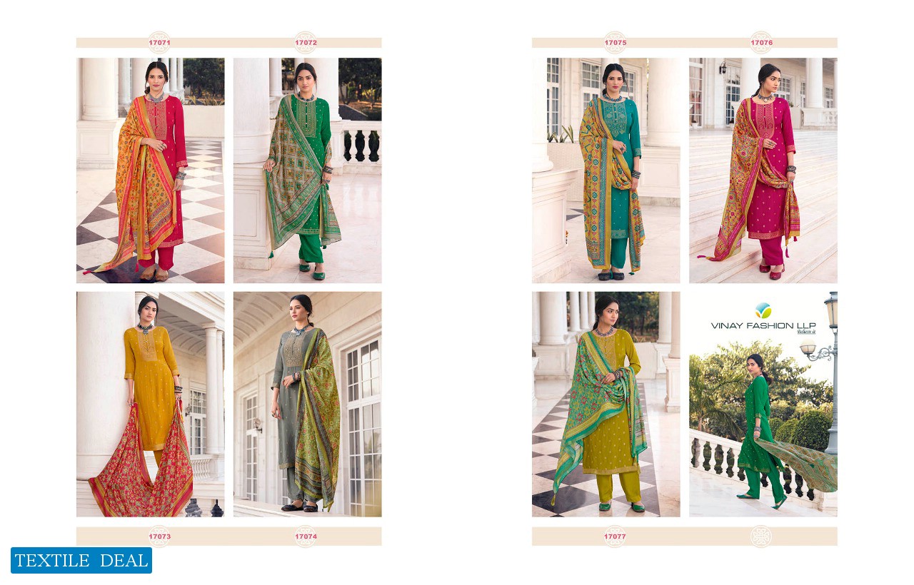 KERVIN AURA BY VINAY SILK JACQUARD TRADITIONAL WEAR FANCY SUITS