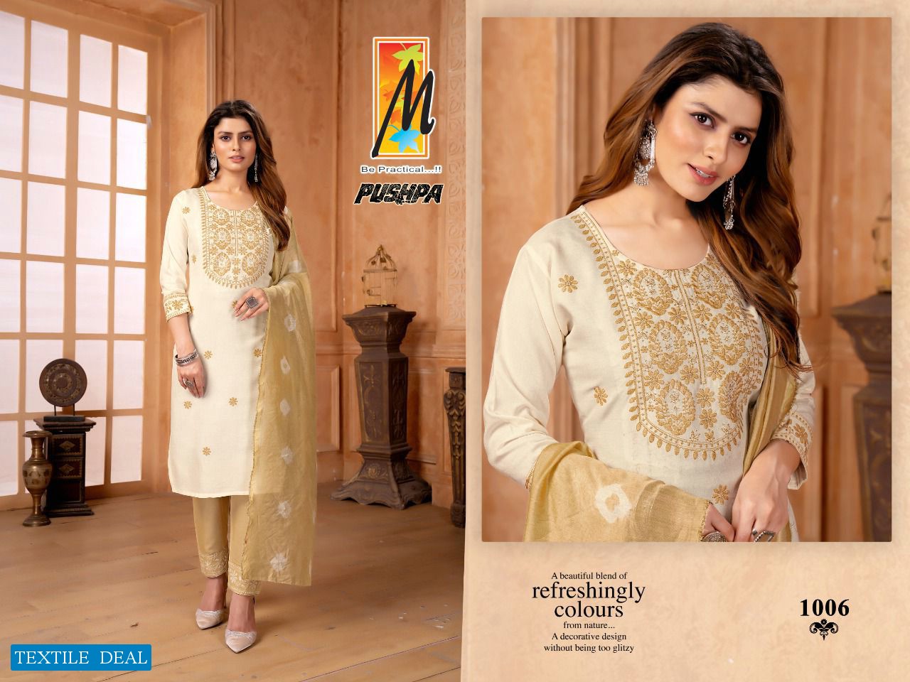 Master Pushpa Wholesale Full Stitched 3 Piece Salwar Kameez