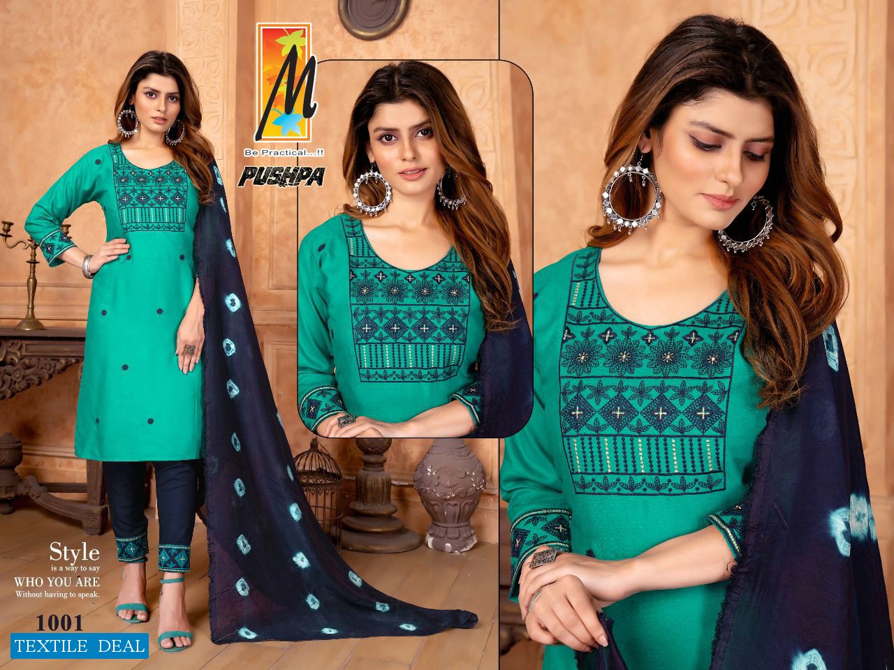Master Pushpa Wholesale Full Stitched 3 Piece Salwar Kameez