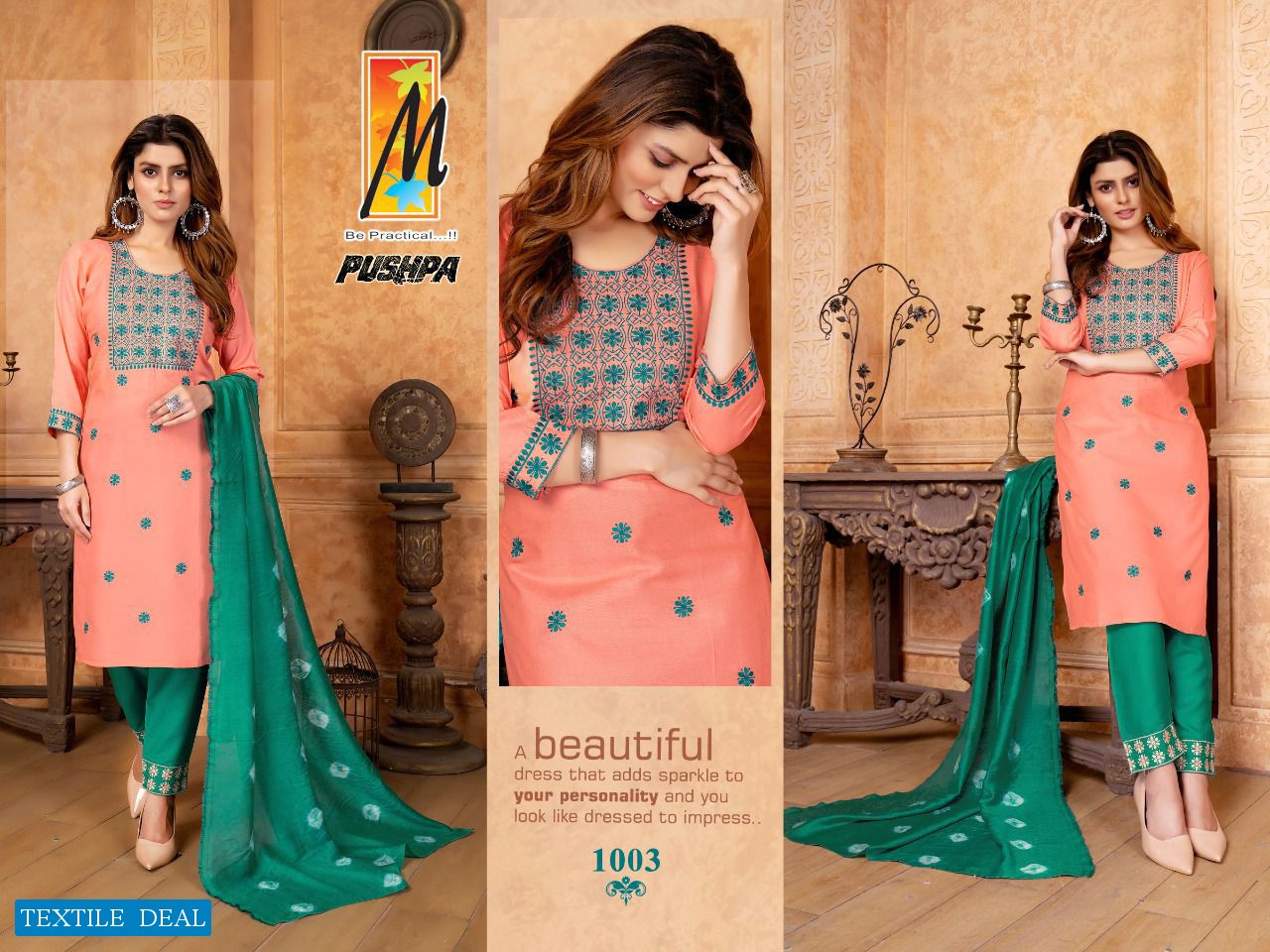 Master Pushpa Wholesale Full Stitched 3 Piece Salwar Kameez