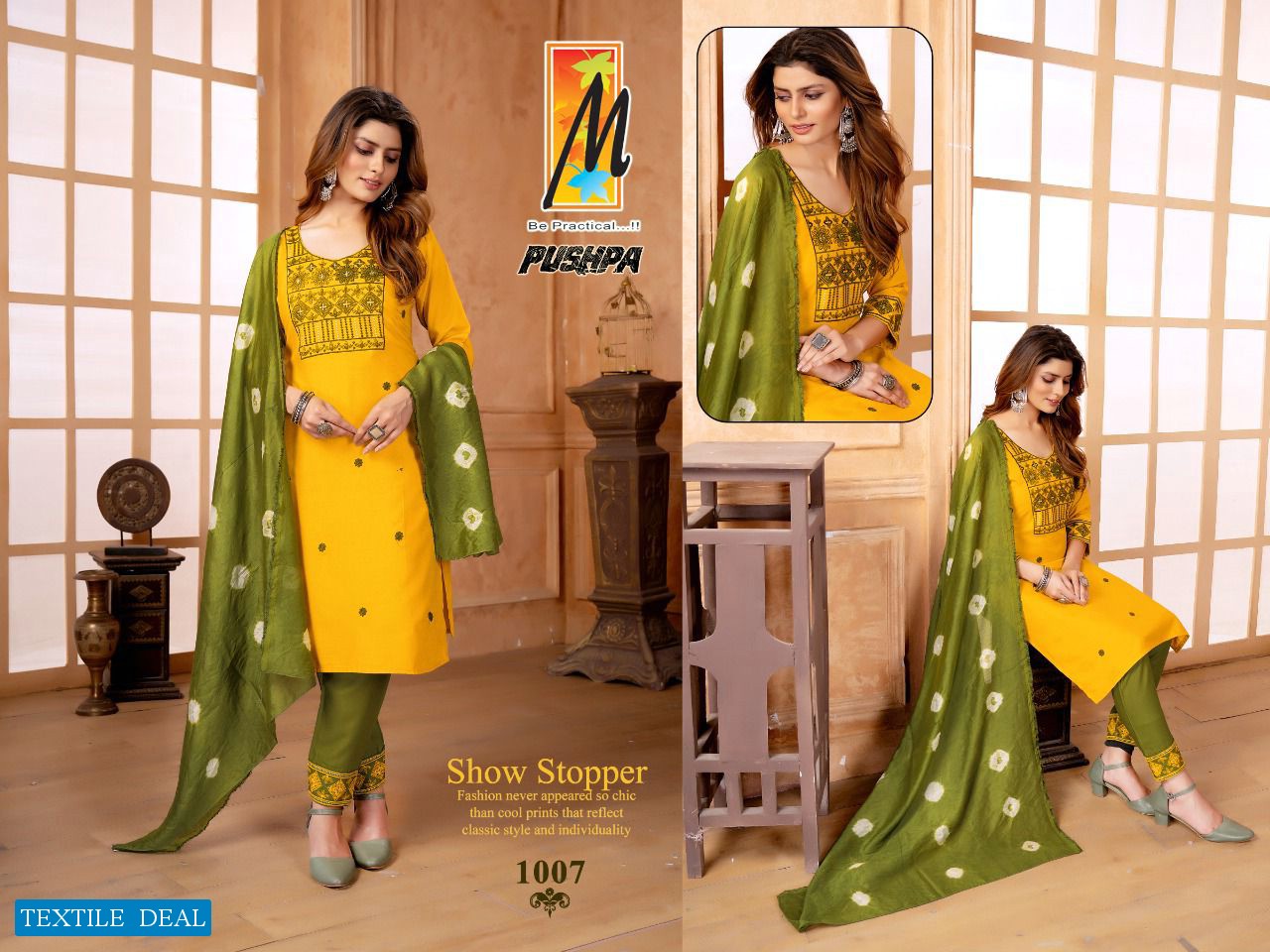 Master Pushpa Wholesale Full Stitched 3 Piece Salwar Kameez