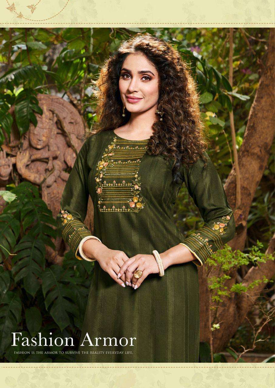 LADIES FLAVOUR SAANVI VOL 3 CLASSY LOOK INDIAN KURTI WITH BOTTOM PAIR