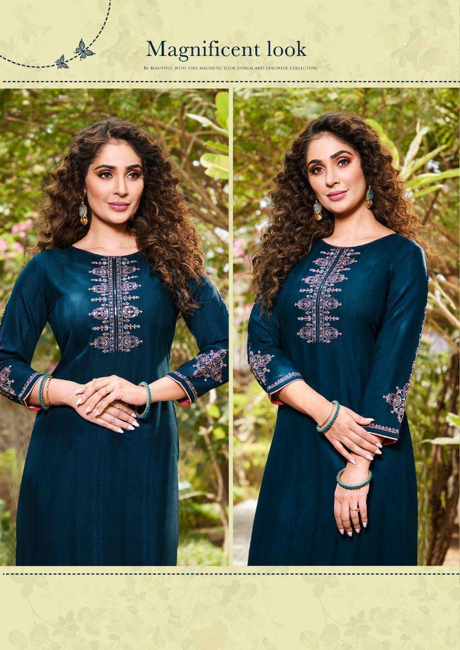 LADIES FLAVOUR SAANVI VOL 3 CLASSY LOOK INDIAN KURTI WITH BOTTOM PAIR