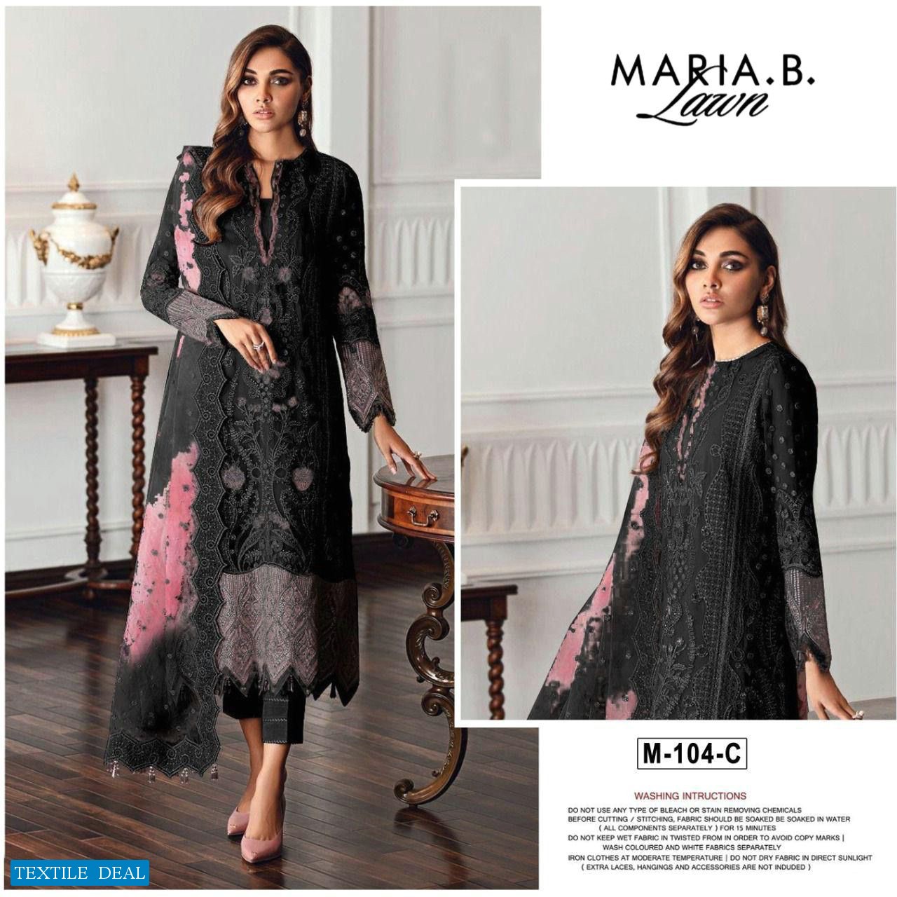 Maria B Lawn M-104 Colour Wholesale Pakistani Concept Dress