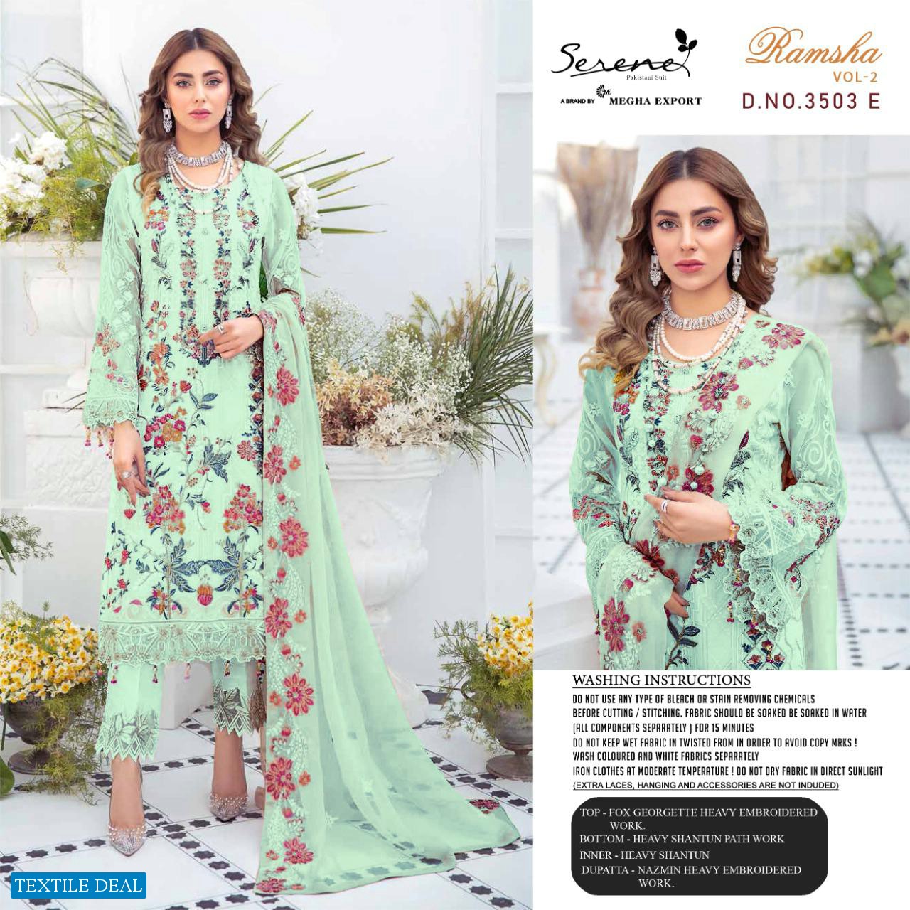 Serene D.no 3503 Colour Wholesale Pakistani Concept Dress
