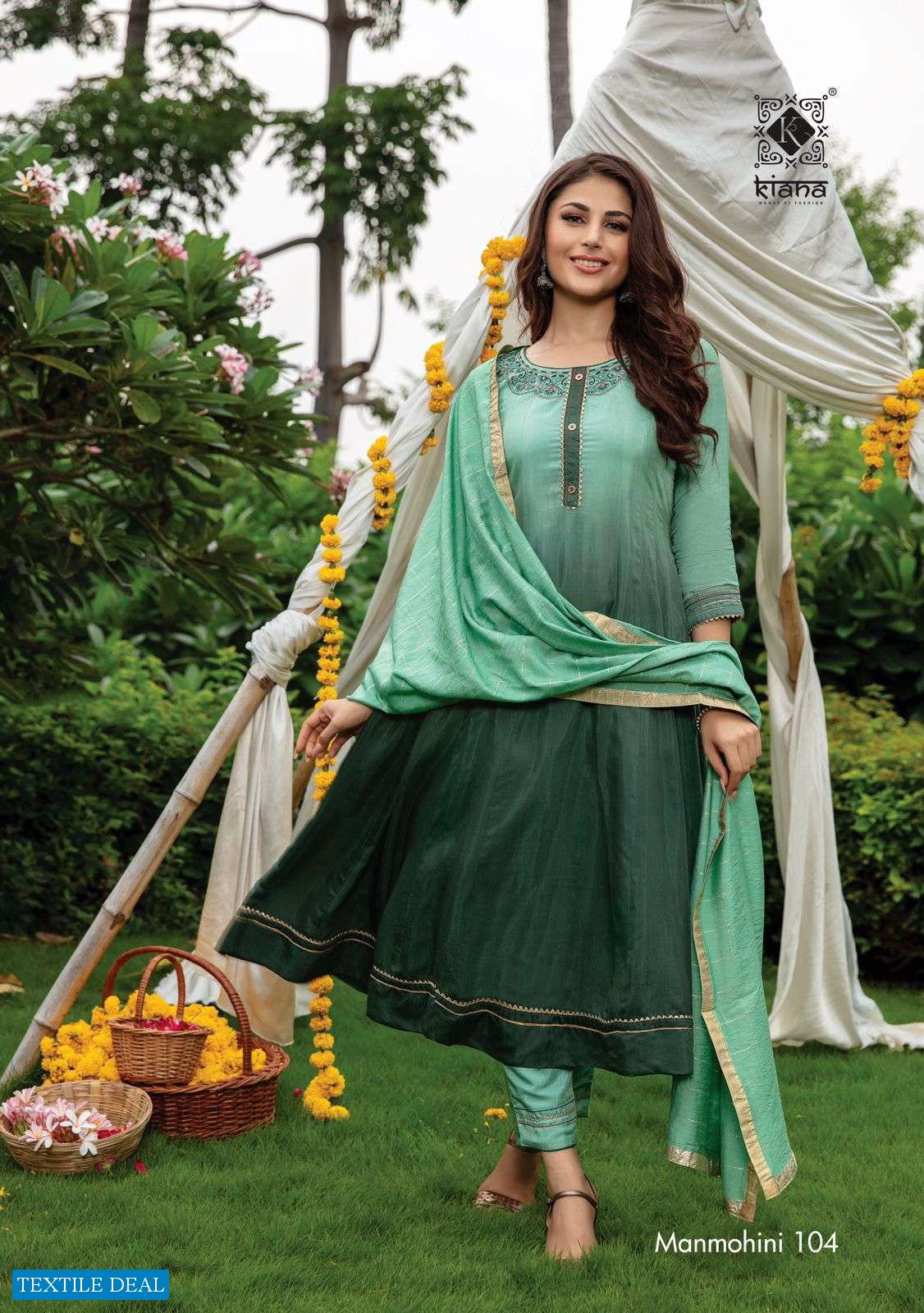 KIANA MANMOHINI READYMADE TOP BOTTOM WITH DUPATTA SET AT BEST RATE