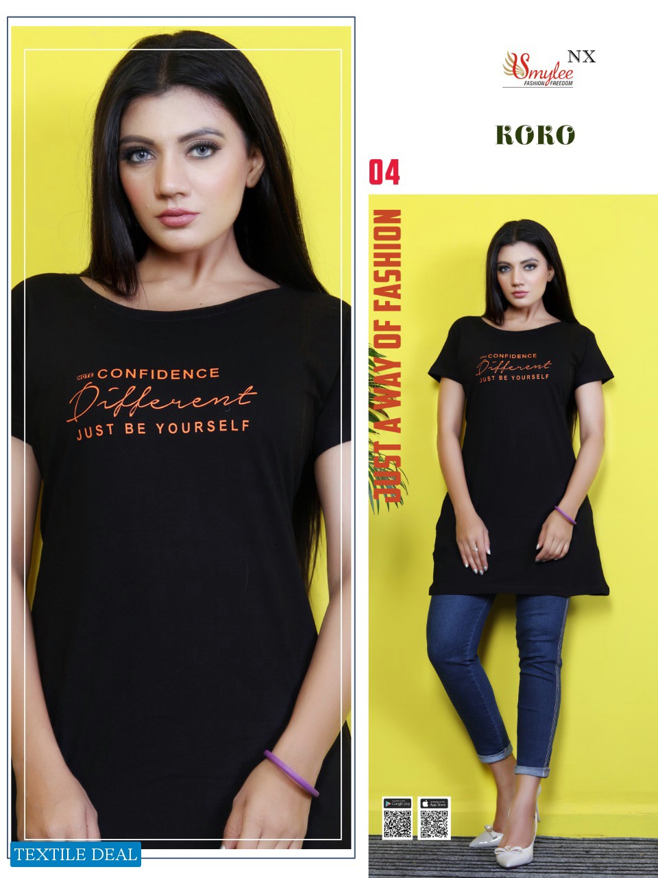 SMYLEE KOKO HOSIERY GIRLS LONG T SHIRT COLLECTION