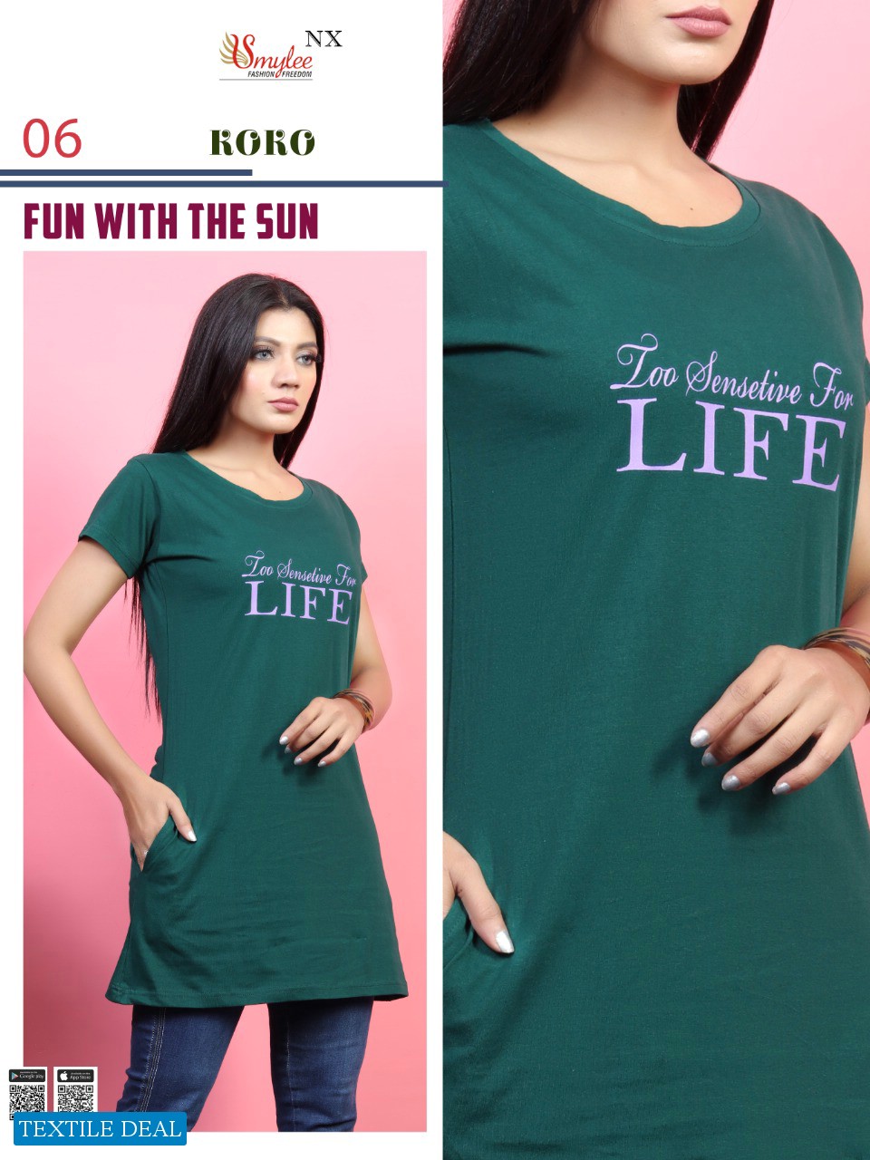 SMYLEE KOKO HOSIERY GIRLS LONG T SHIRT COLLECTION