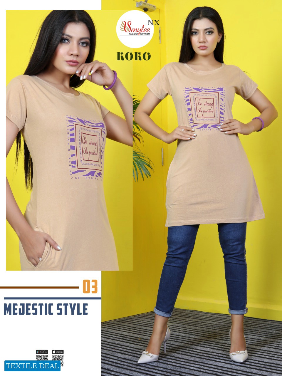 SMYLEE KOKO HOSIERY GIRLS LONG T SHIRT COLLECTION
