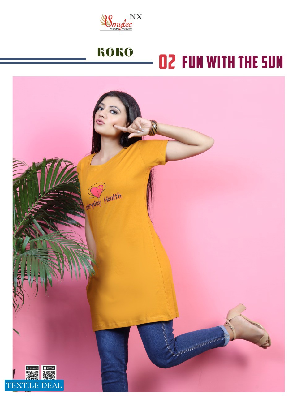 SMYLEE KOKO HOSIERY GIRLS LONG T SHIRT COLLECTION