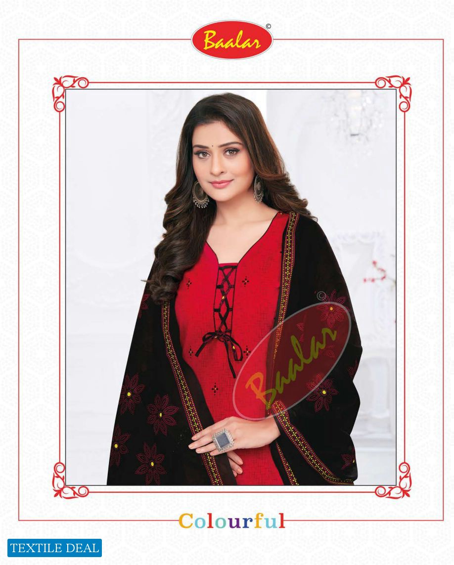 Baalar Colourful Vol-12 Wholesale Unstitched Cotton Suits