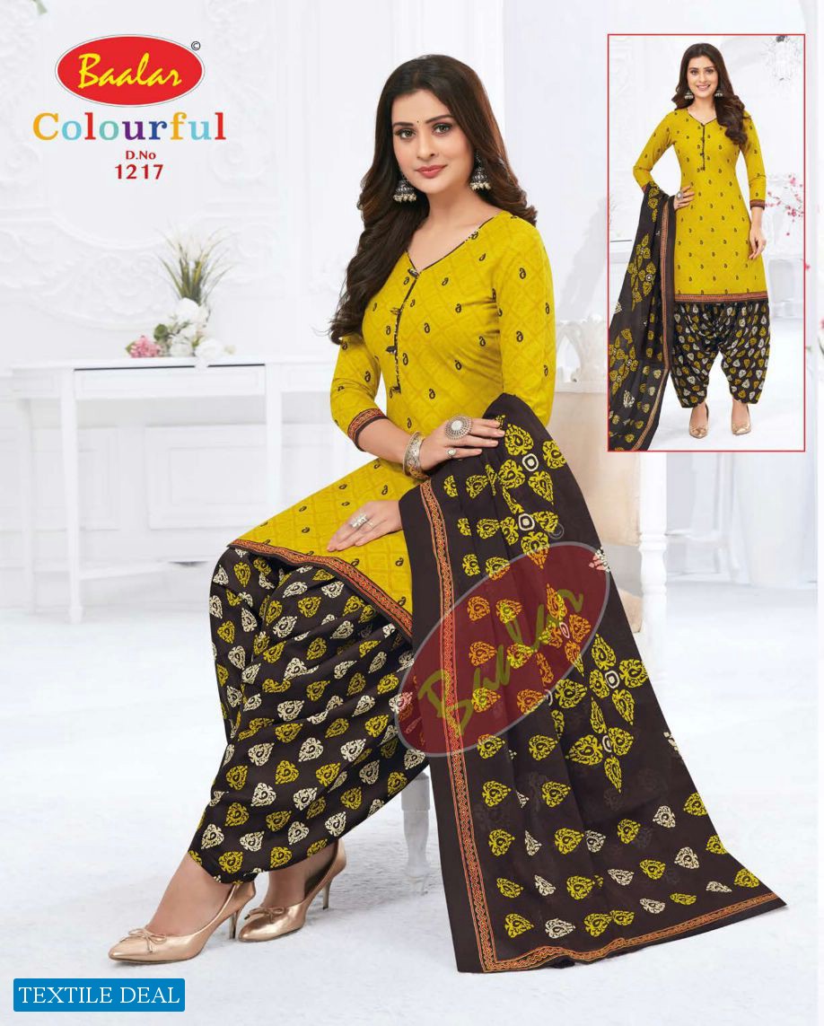 Baalar Colourful Vol-12 Wholesale Unstitched Cotton Suits