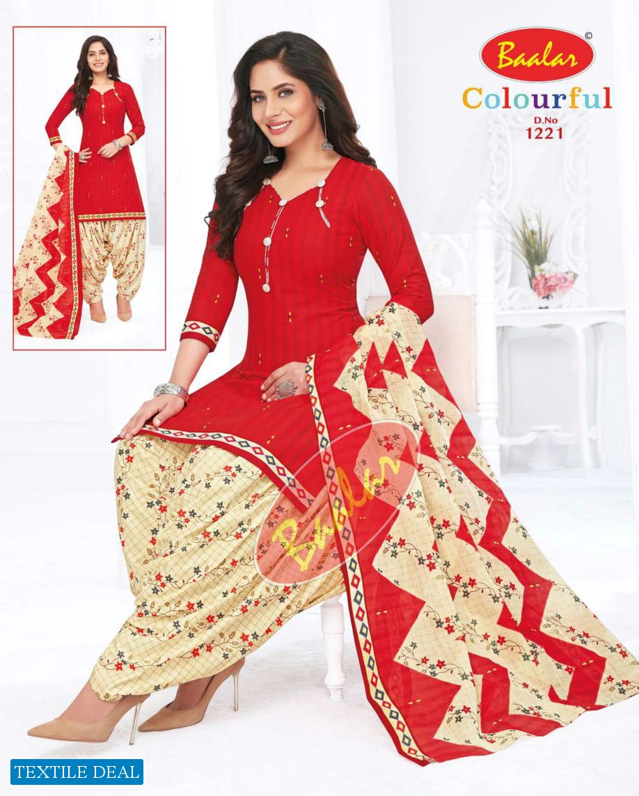 Baalar Colourful Vol-12 Wholesale Unstitched Cotton Suits