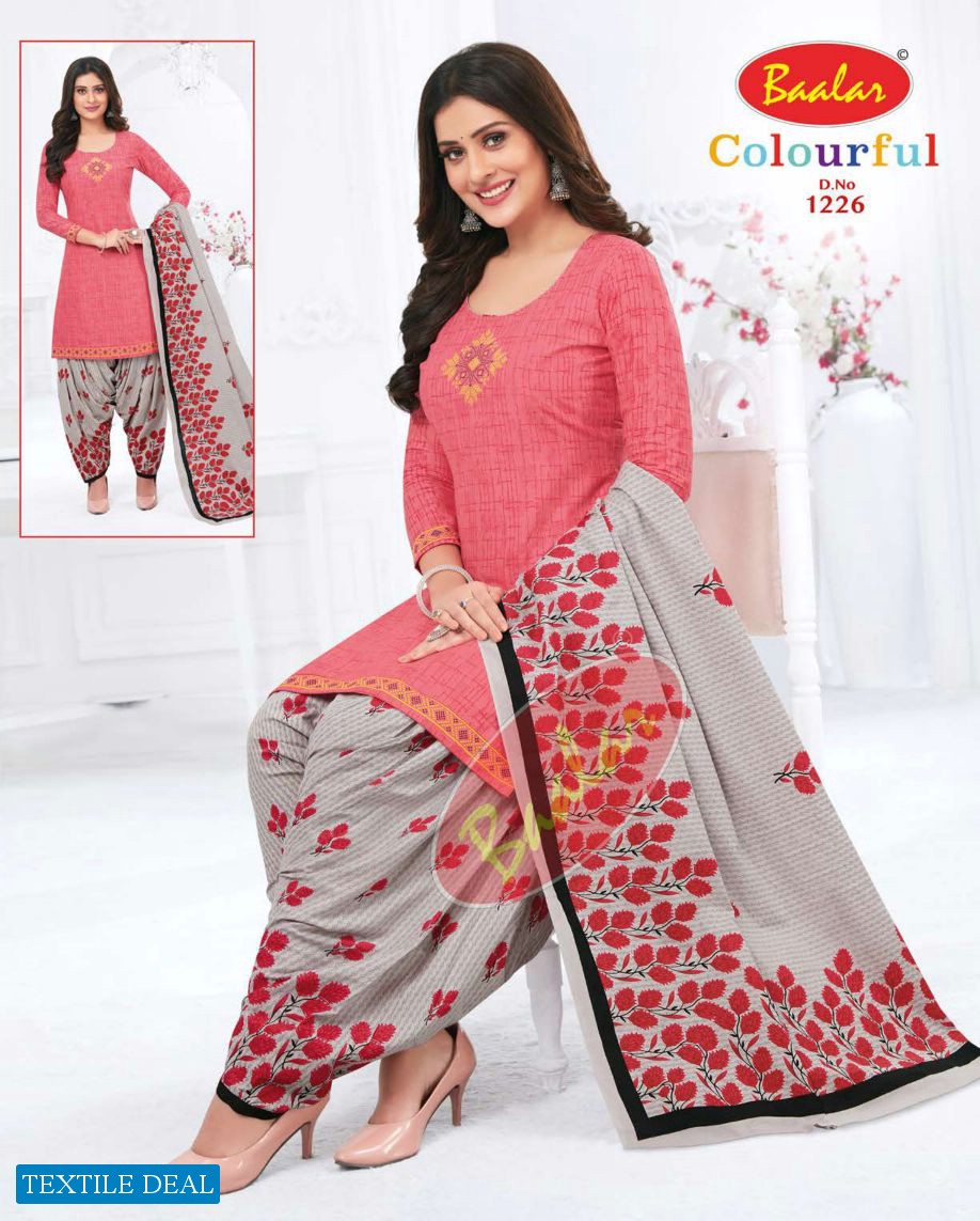 Baalar Colourful Vol-12 Wholesale Unstitched Cotton Suits