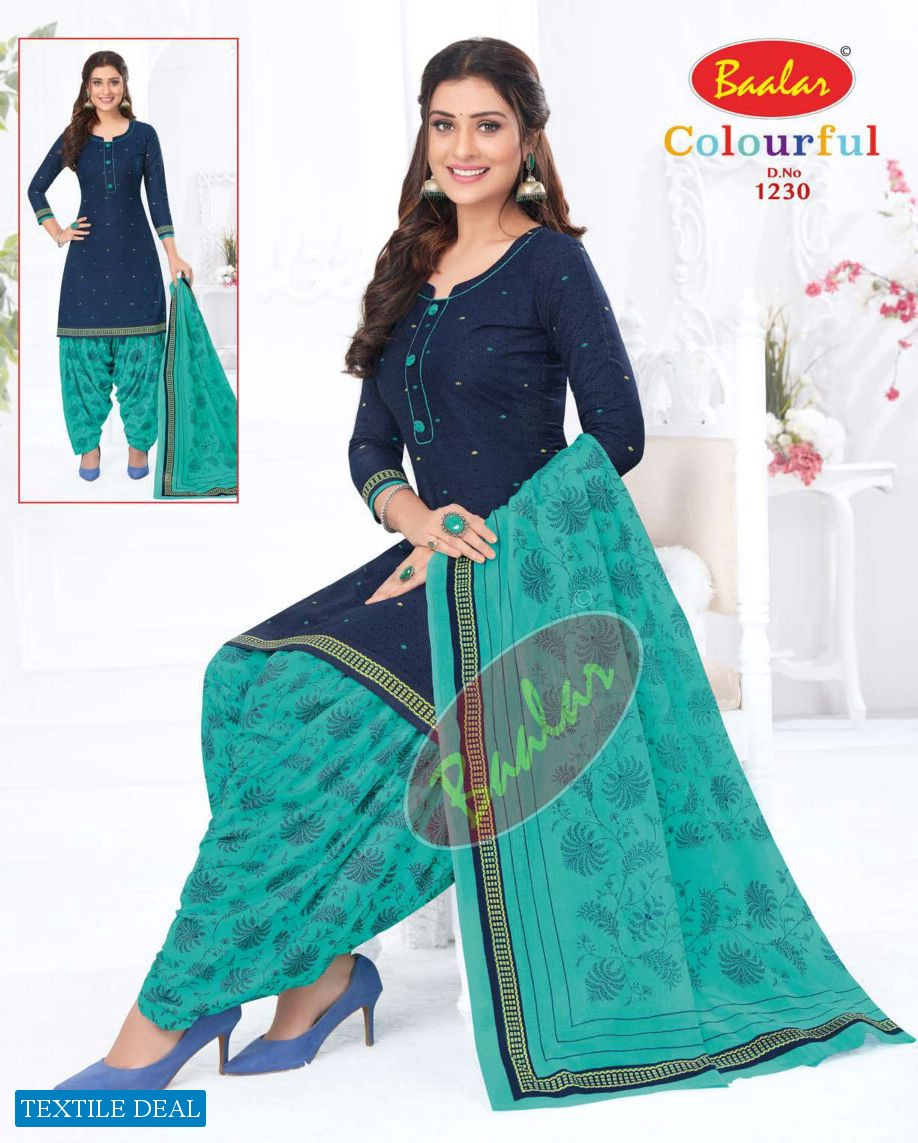 Baalar Colourful Vol-12 Wholesale Unstitched Cotton Suits