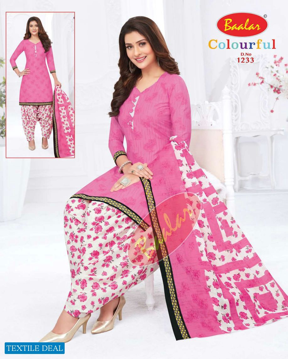 Baalar Colourful Vol-12 Wholesale Unstitched Cotton Suits