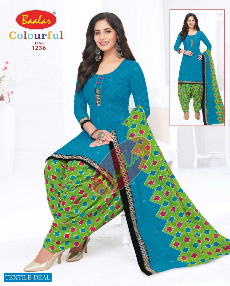 Baalar Colourful Vol-12 Wholesale Unstitched Cotton Suits