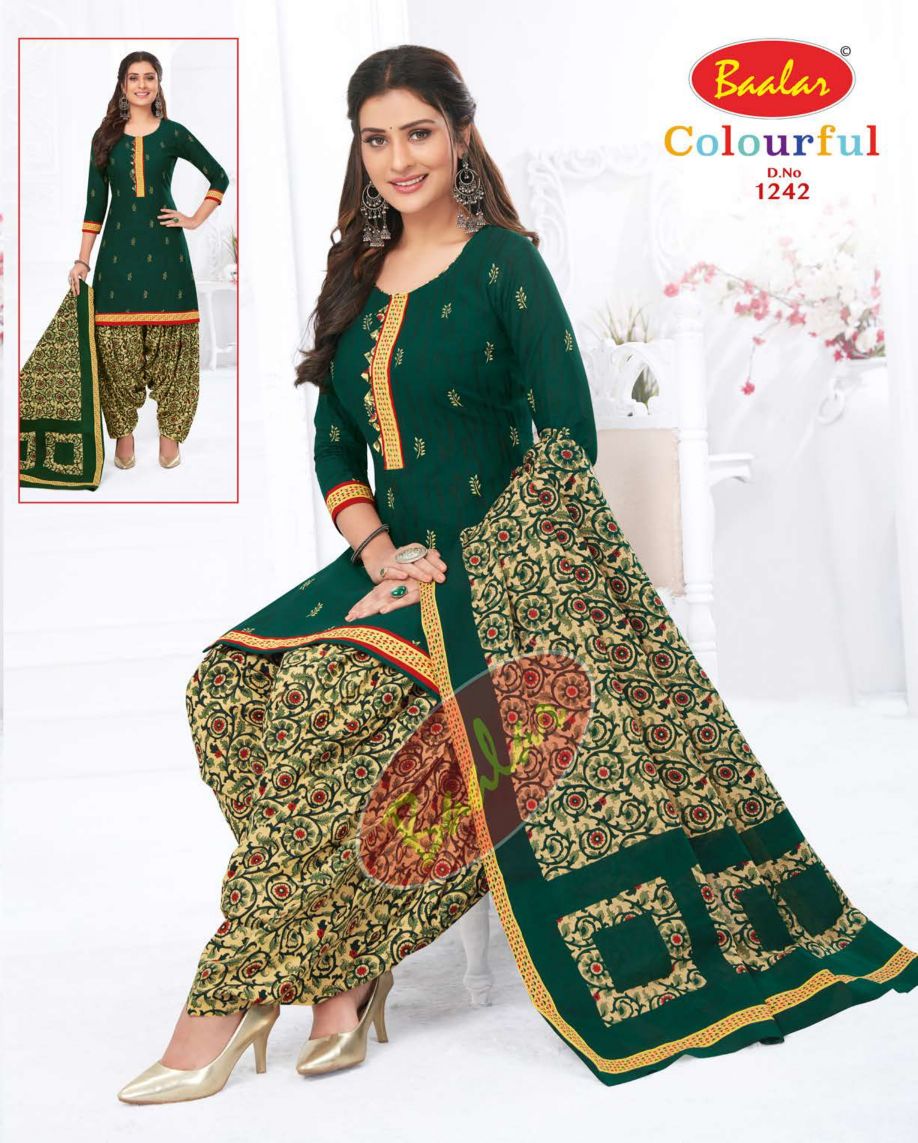 Baalar Colourful Vol-12 Wholesale Unstitched Cotton Suits