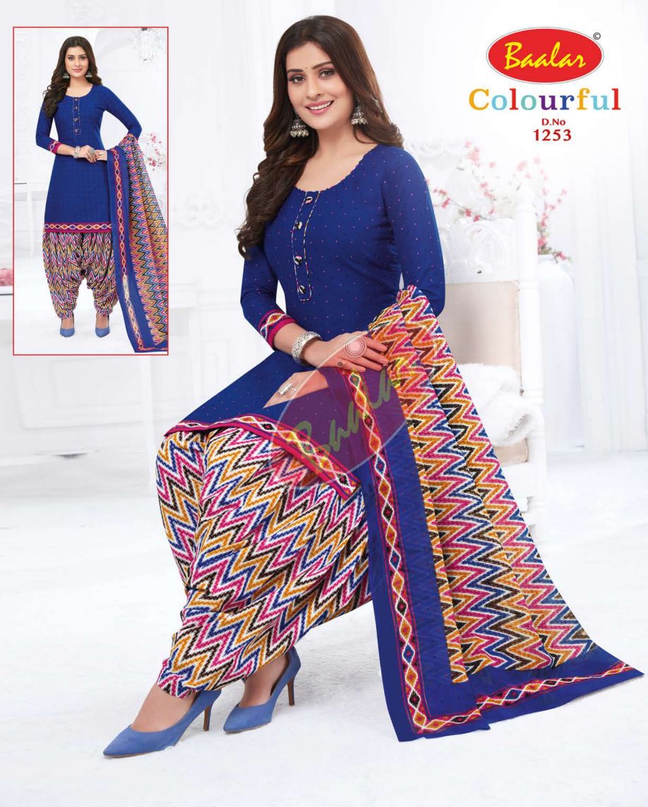 Baalar Colourful Vol-12 Wholesale Unstitched Cotton Suits