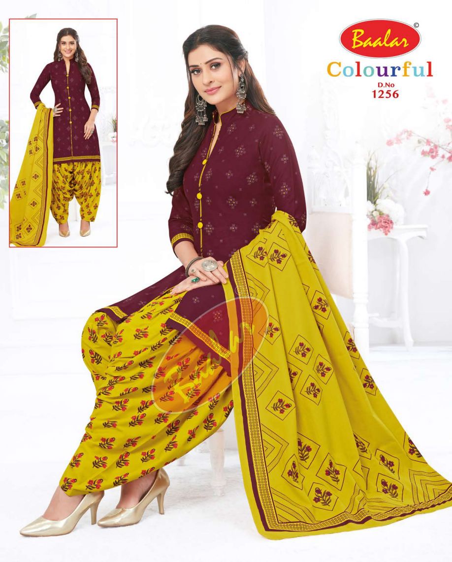 Baalar Colourful Vol-12 Wholesale Unstitched Cotton Suits