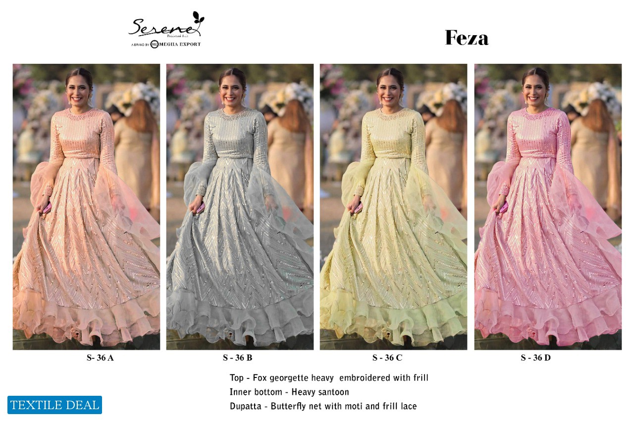 SERENE FEZA DESIGNER ANARKALI SUIT WHOLESALER IN SURAT