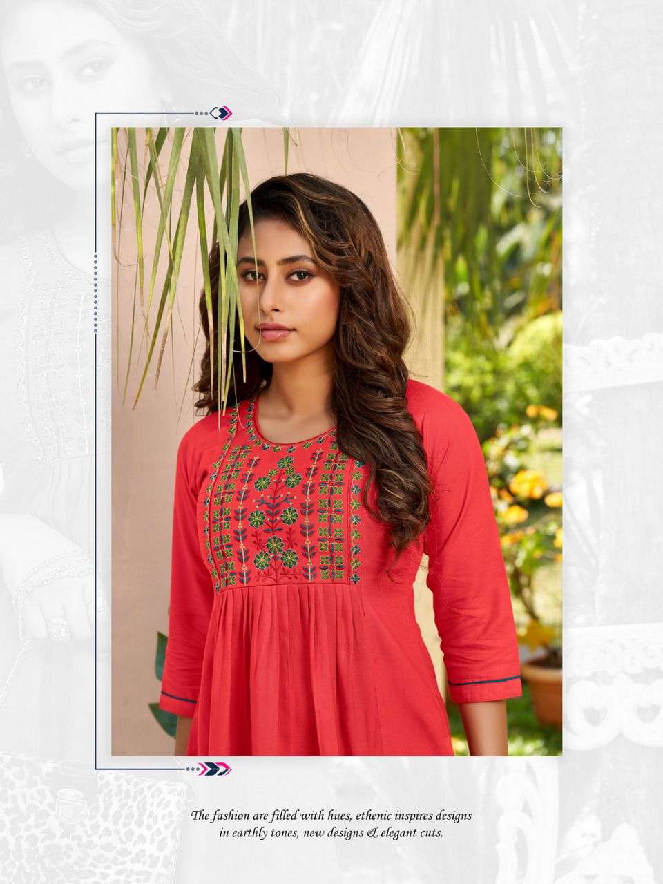 KAJREE BY HERITAGE HEAVY RAYON & RAYON SLUB DESIGNER SHORT KURTI WITH CONCEPT EMBROIDERY & DETAILING TOP CATALOG