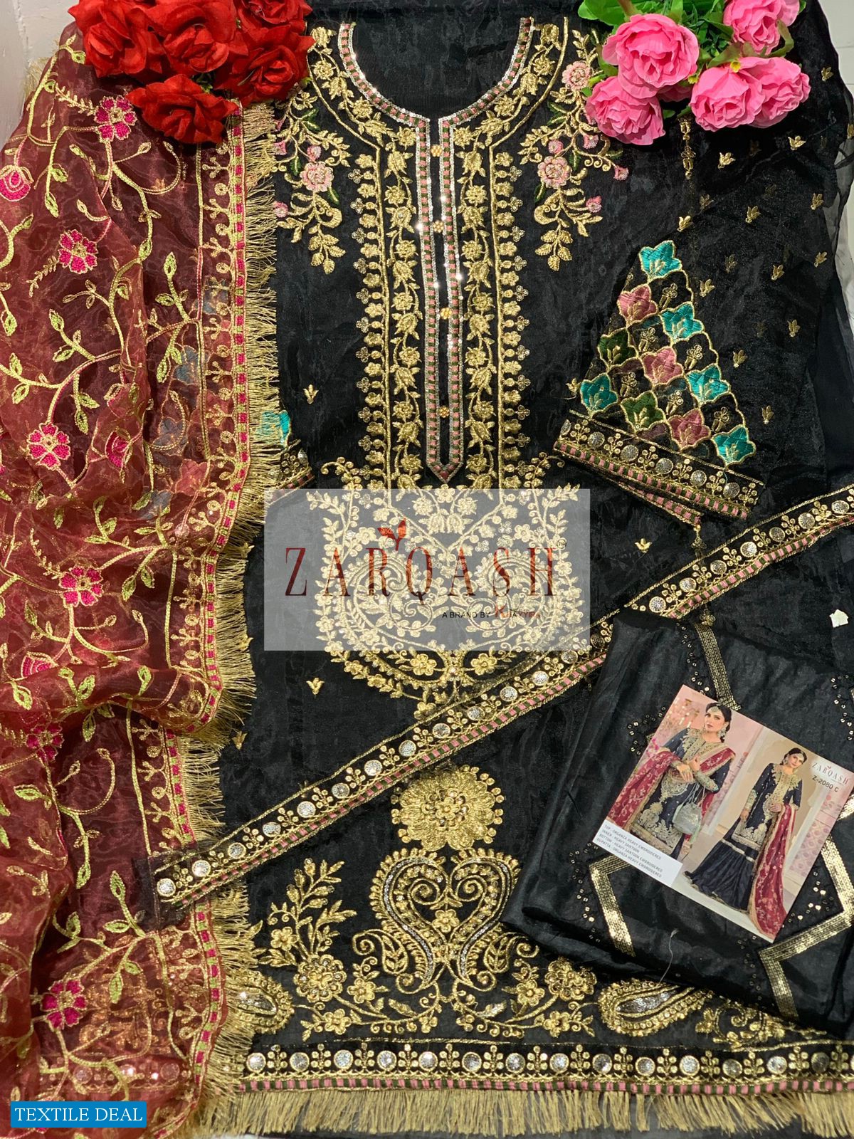 Zarqash Mariya B Mbroidered Vol-2 Z-2080 Wholesale Pakistani Concept Dress