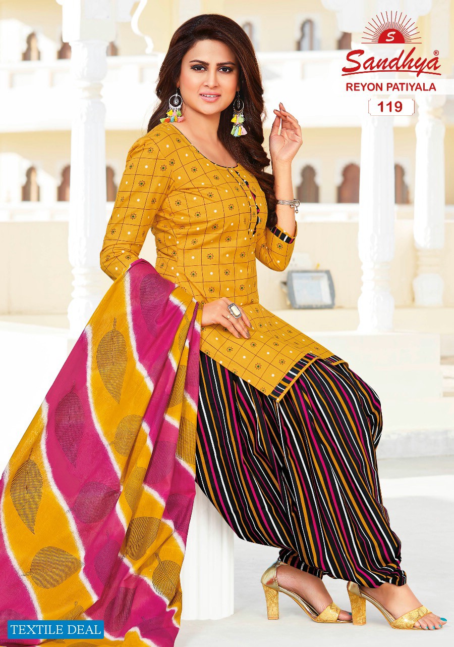 Sandhya Reyon Patiyala Vol-1 Wholesale Pure Cotton Printed Dress Material