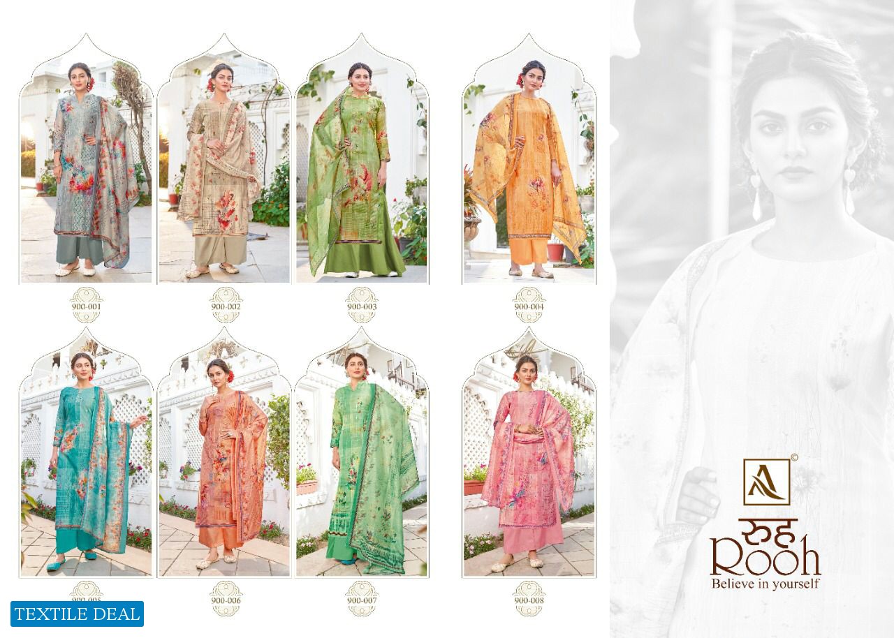 Alok Rooh Wholesale Pure Muslin Cotton Dress Material
