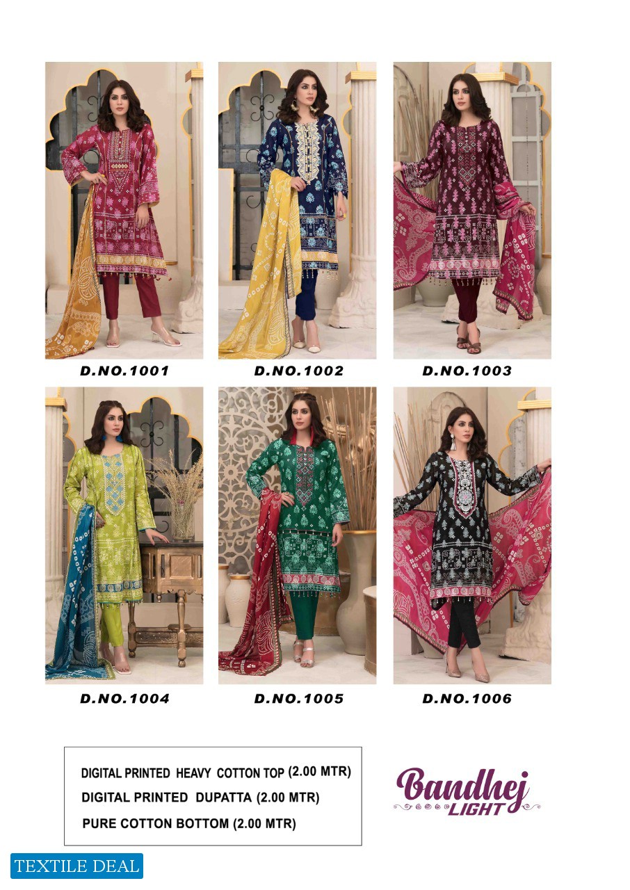 Keval Fab Bandhej Light Wholesale Designer Cotton Dress Material