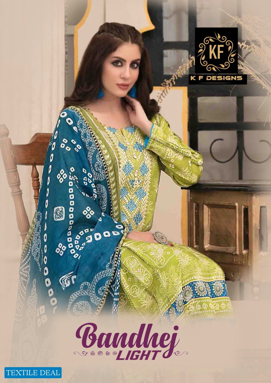 Keval Fab Bandhej Light Wholesale Designer Cotton Dress Material